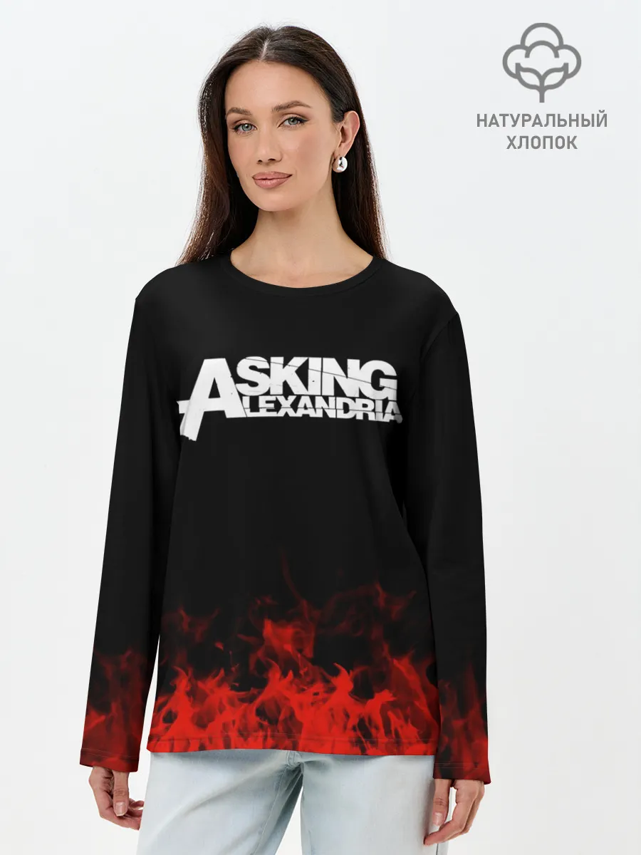 Лонгслив женский. Хлопок / Asking Alexandria