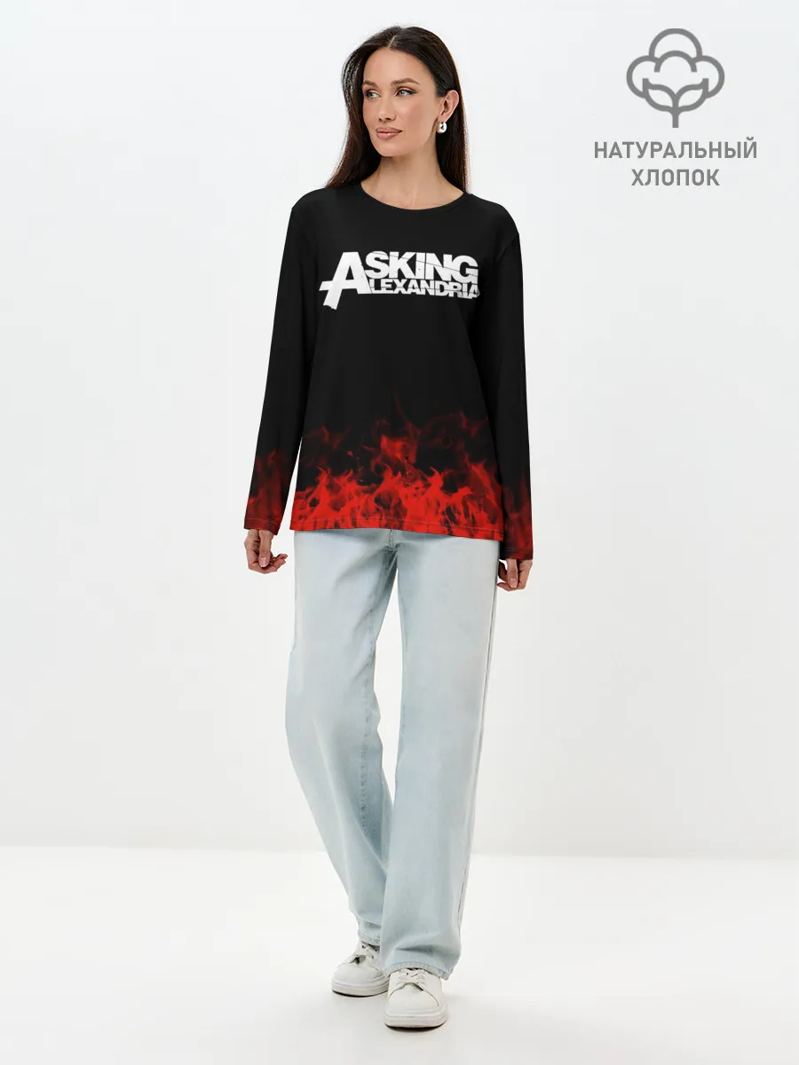 Лонгслив женский. Хлопок / Asking Alexandria