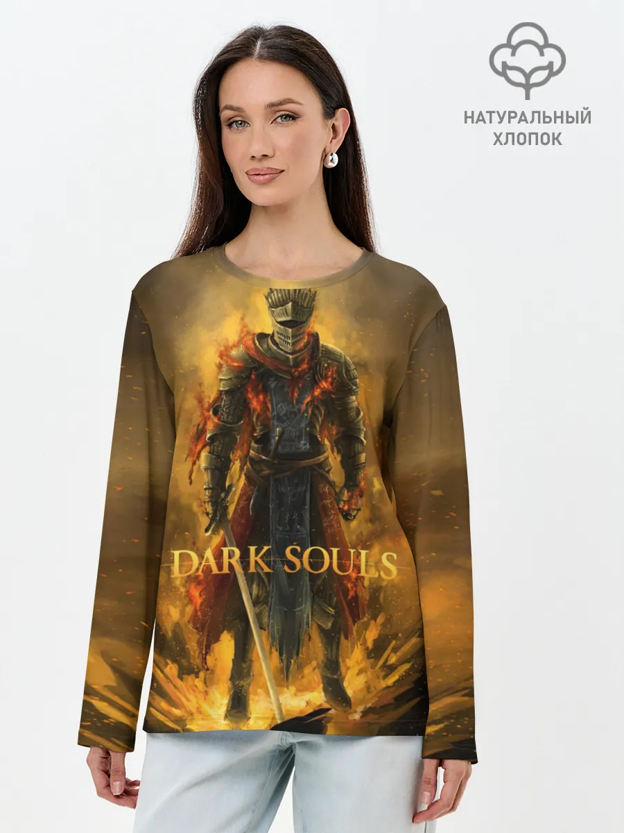 Лонгслив женский. Хлопок / Dark Souls