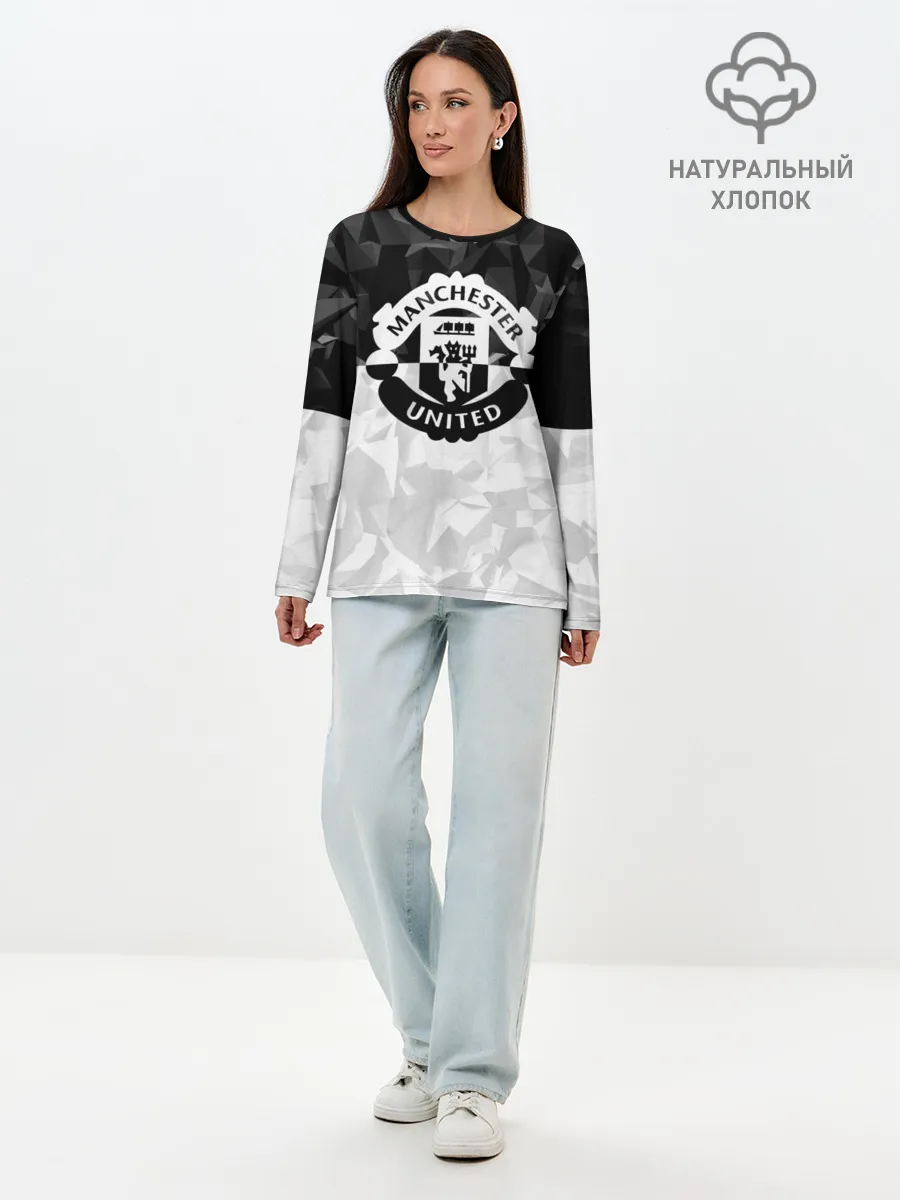 Лонгслив женский. Хлопок / МАНЧЕСТЕР ЮНАЙТЕД | FCMU | MANCHESTER UNITED