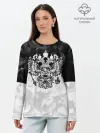 Лонгслив женский. Хлопок / RUSSIA BLACK X WHITE | РОССИЯ