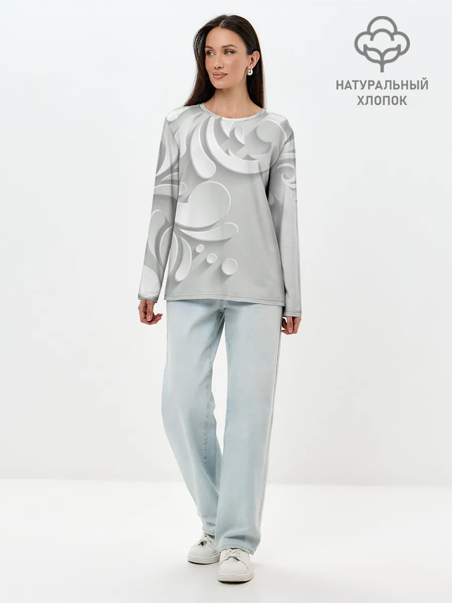 Лонгслив женский. Хлопок / Нежность и страсть