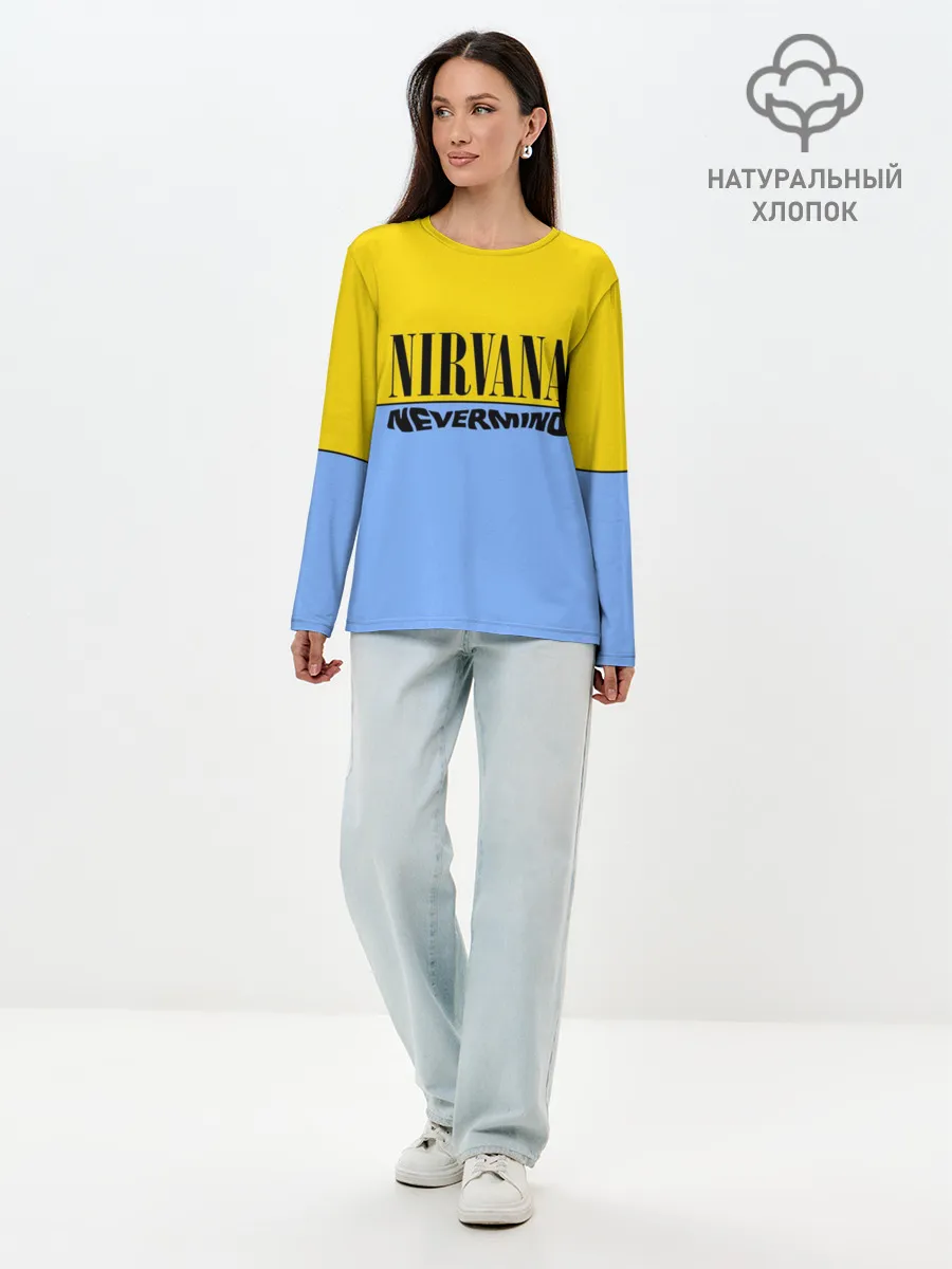 Лонгслив женский. Хлопок / Nirvana nevermino