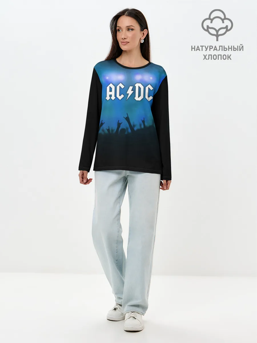 Лонгслив женский. Хлопок / AC/DC