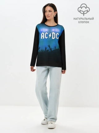 Лонгслив женский. Хлопок / AC/DC