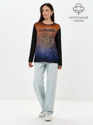 Лонгслив женский. Хлопок / Ramones