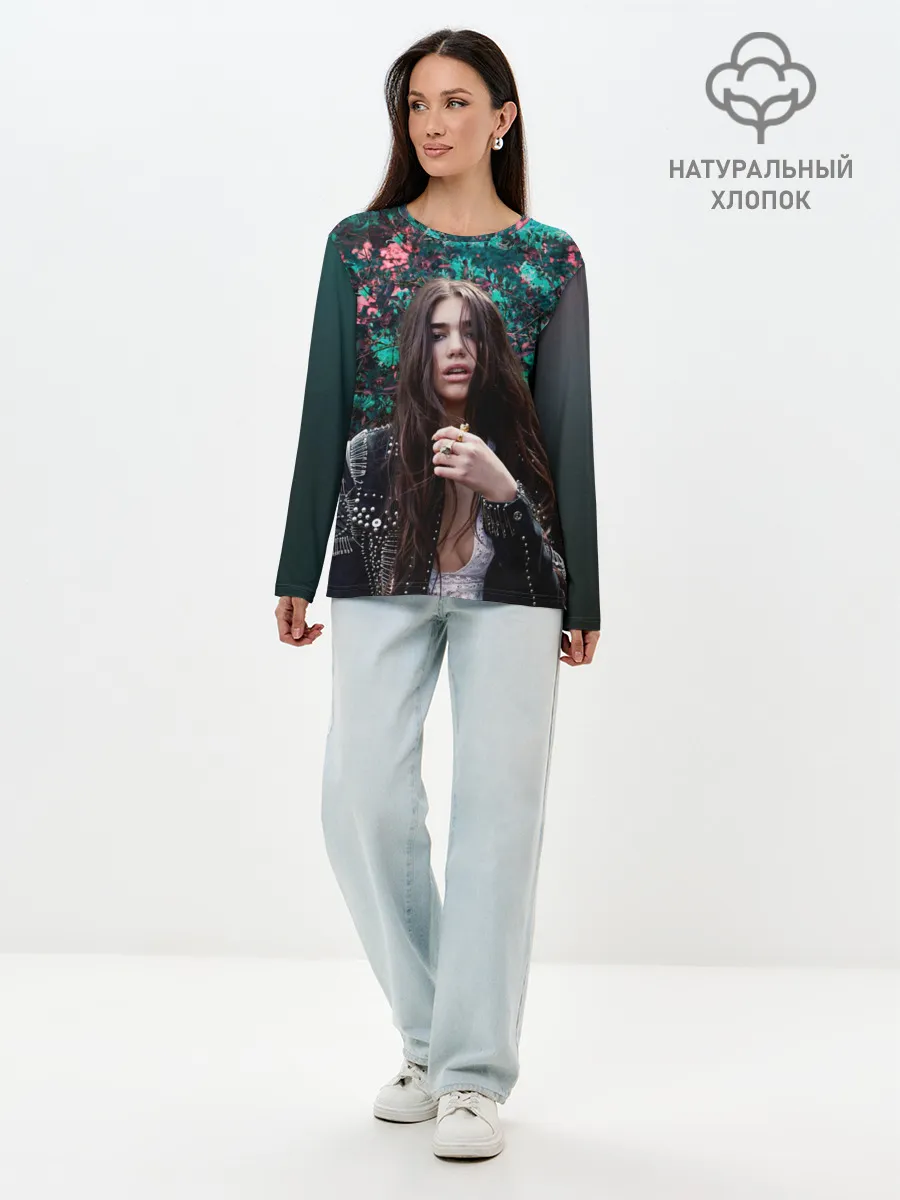 Лонгслив женский. Хлопок / Dua Lipa