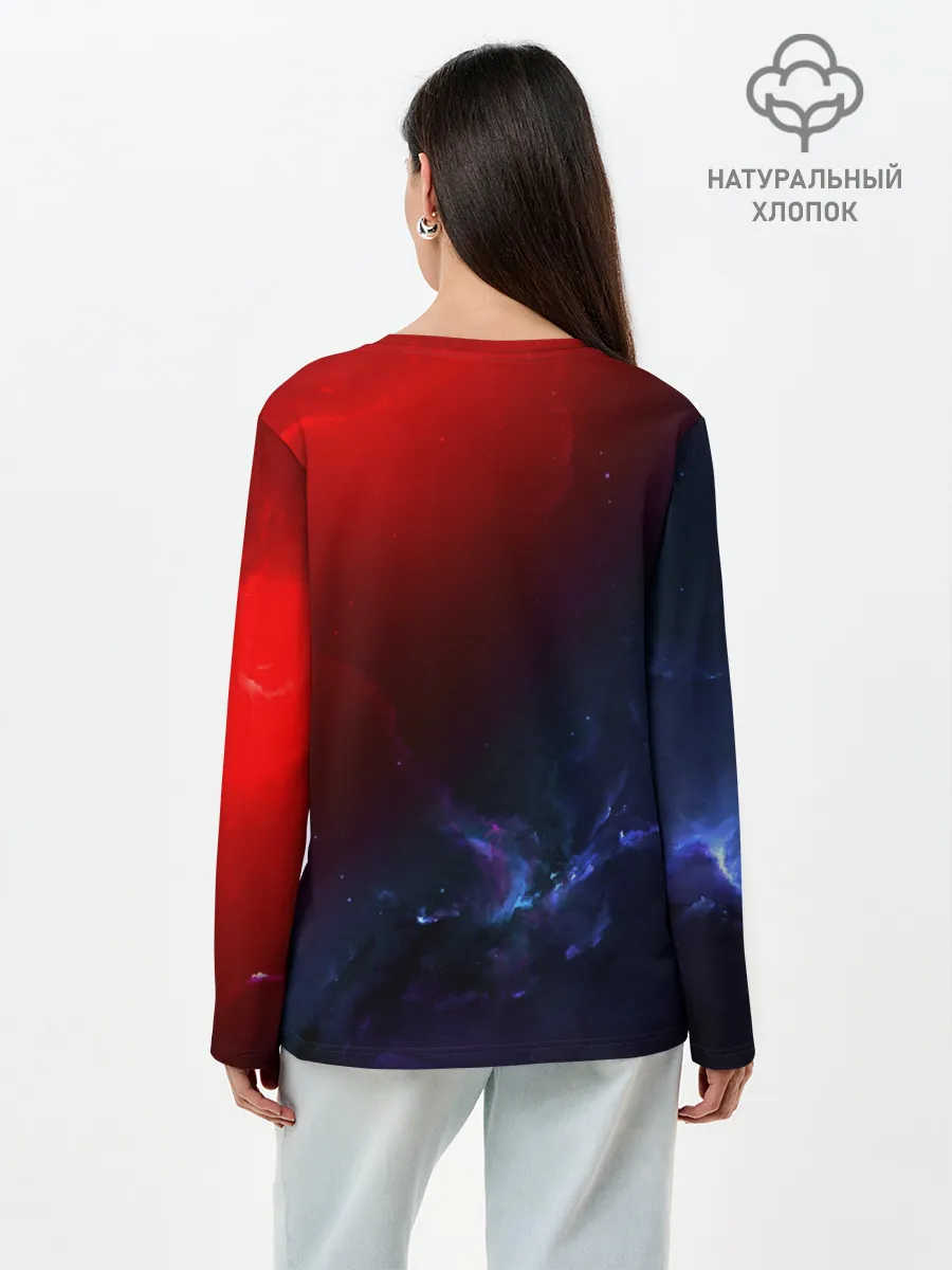 Лонгслив женский. Хлопок / Кит