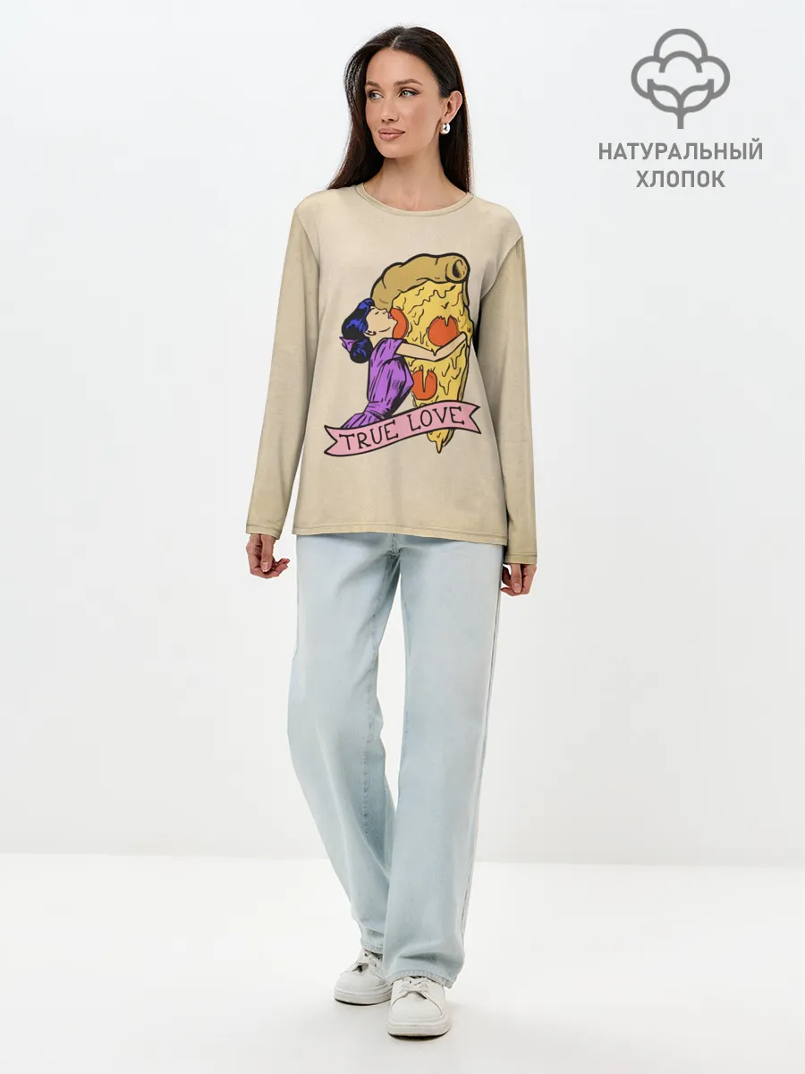 Лонгслив женский. Хлопок / Настоящая любовь