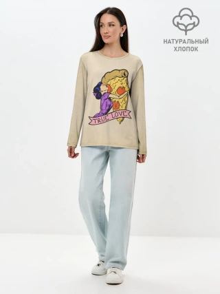 Лонгслив женский. Хлопок / Настоящая любовь