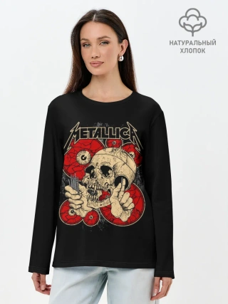 Лонгслив женский. Хлопок / Metallica