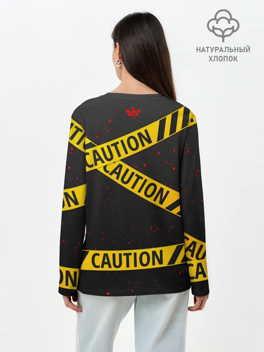 Лонгслив женский. Хлопок / Caution Style