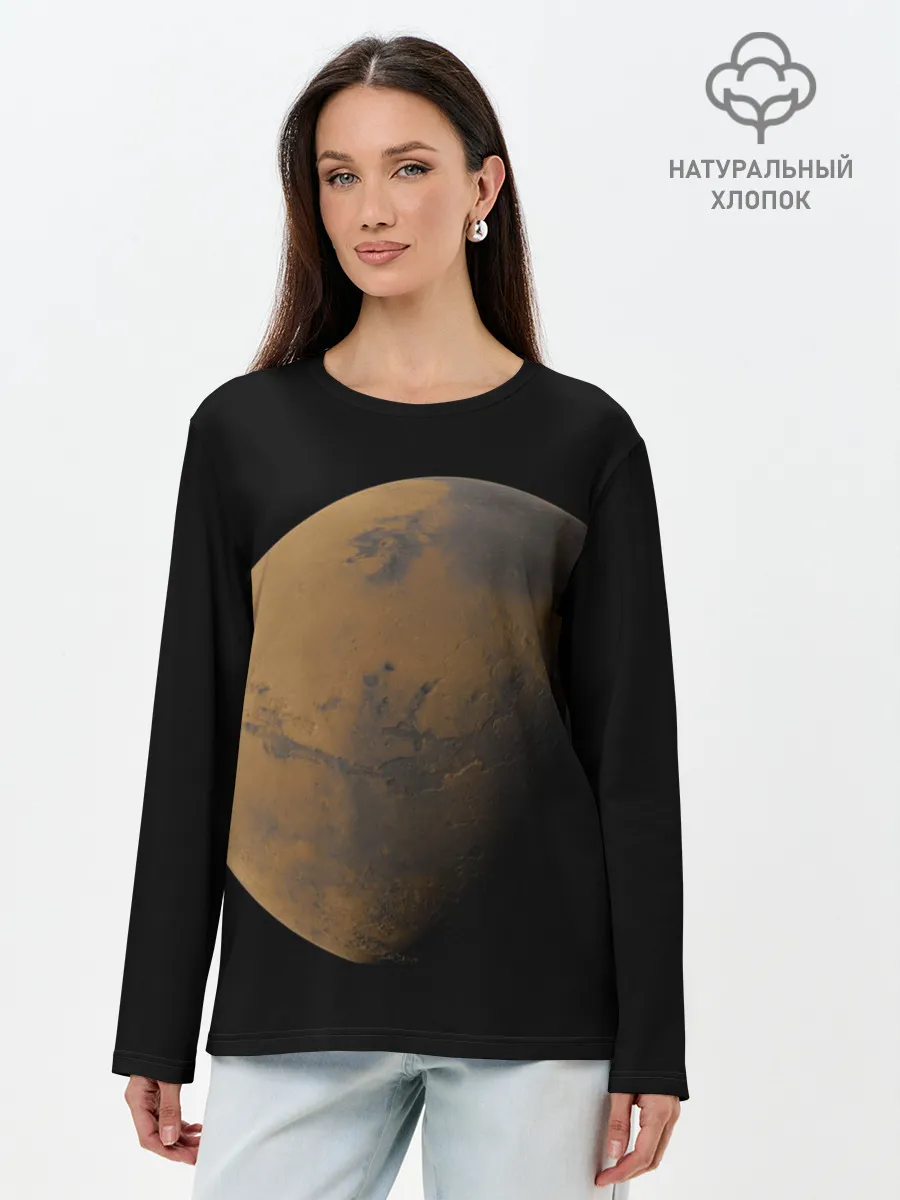 Лонгслив женский. Хлопок / Марс
