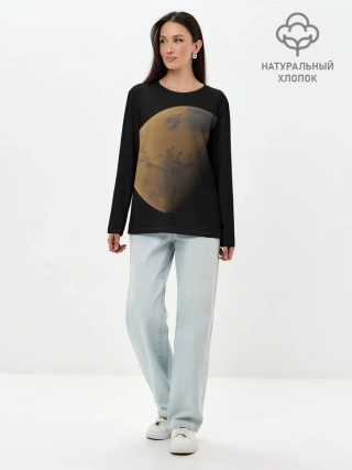 Лонгслив женский. Хлопок / Марс