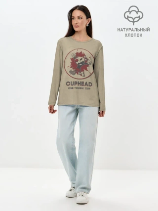 Лонгслив женский. Хлопок / Cuphead