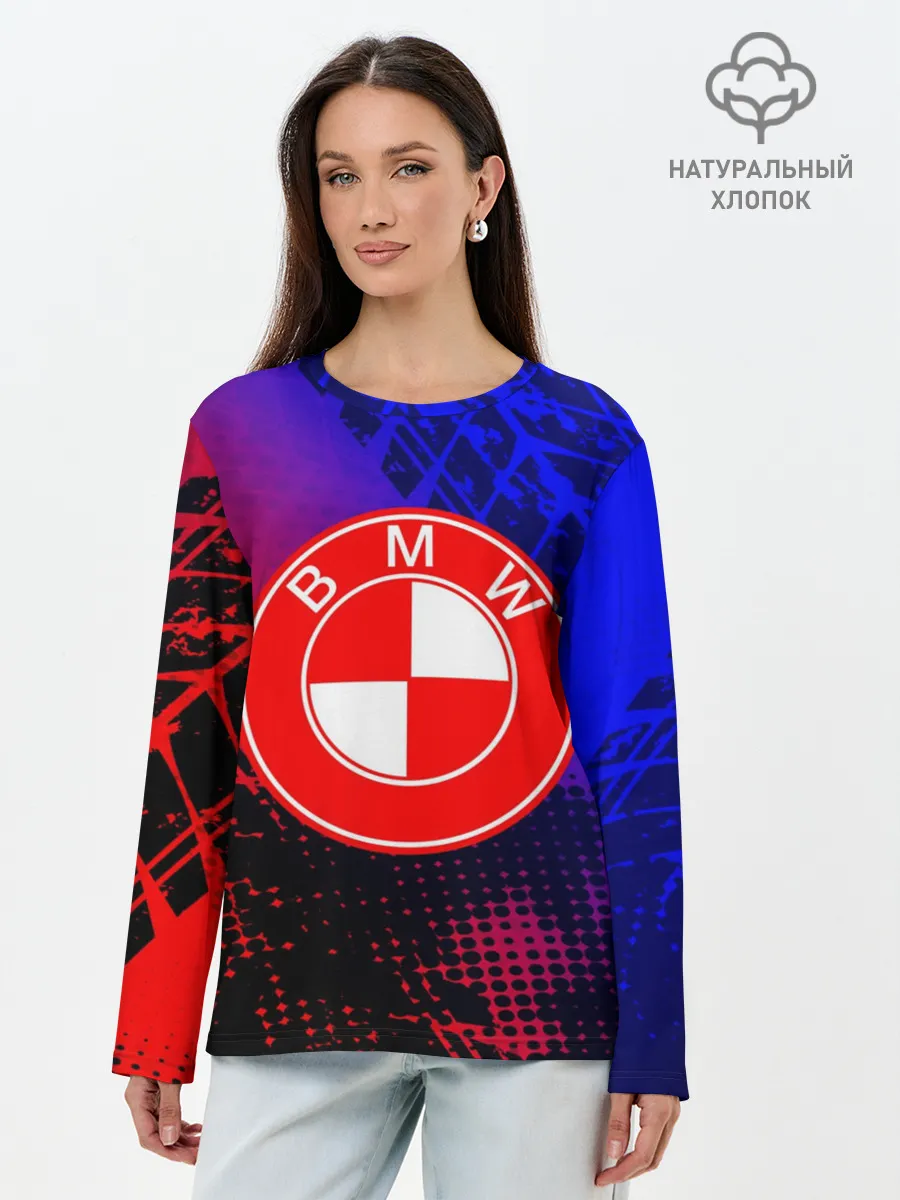 Лонгслив женский. Хлопок / BMW uniform collection