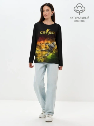 Лонгслив женский. Хлопок / Counter-Strike