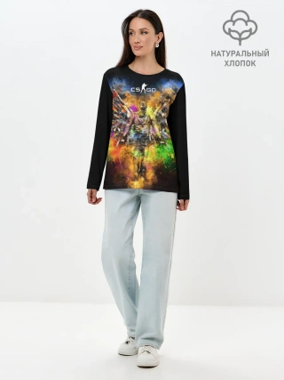 Лонгслив женский. Хлопок / CS GO