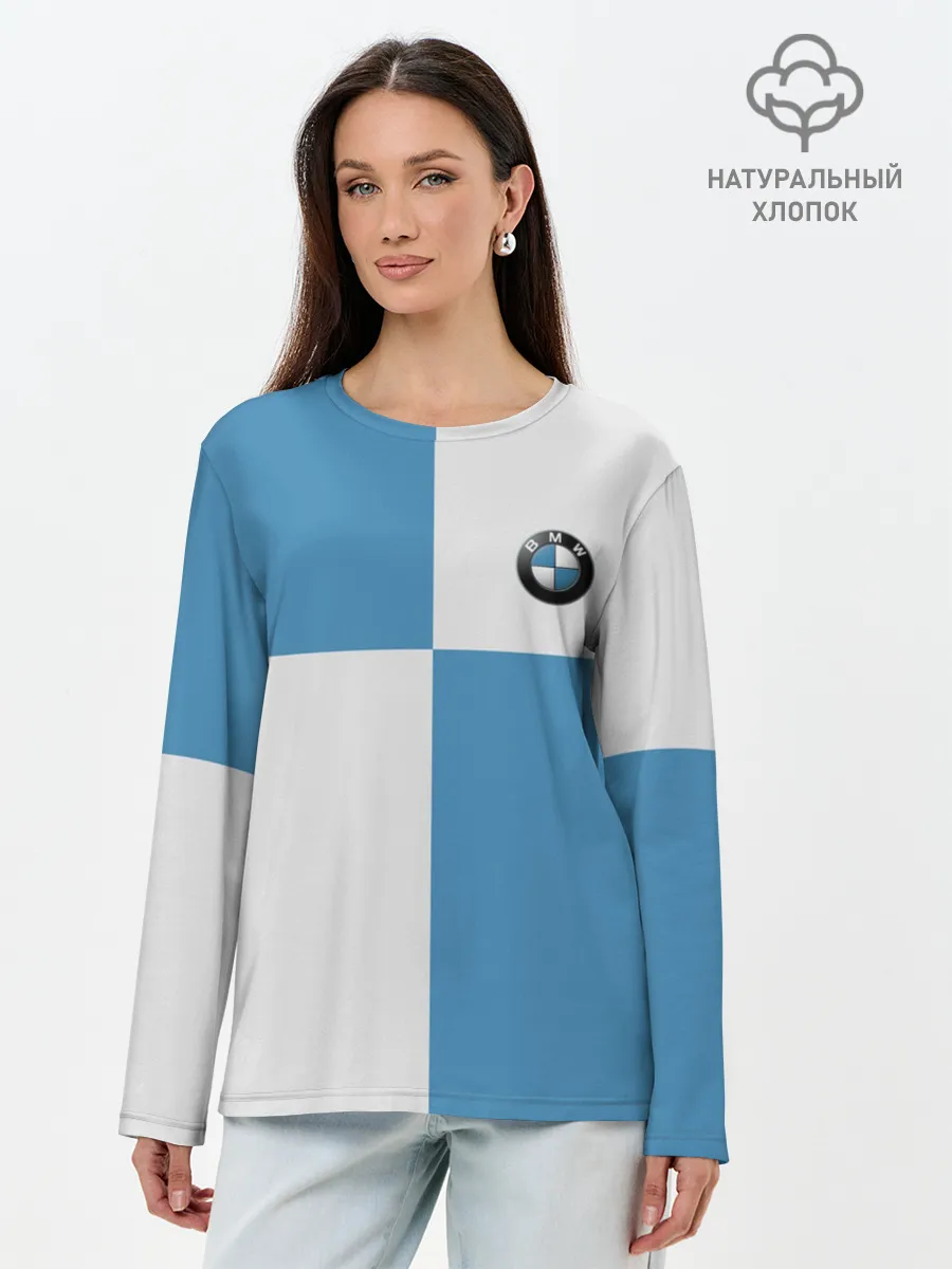 Лонгслив женский. Хлопок / BMW