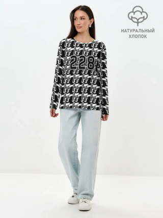 Лонгслив женский. Хлопок / 228 пистолеты