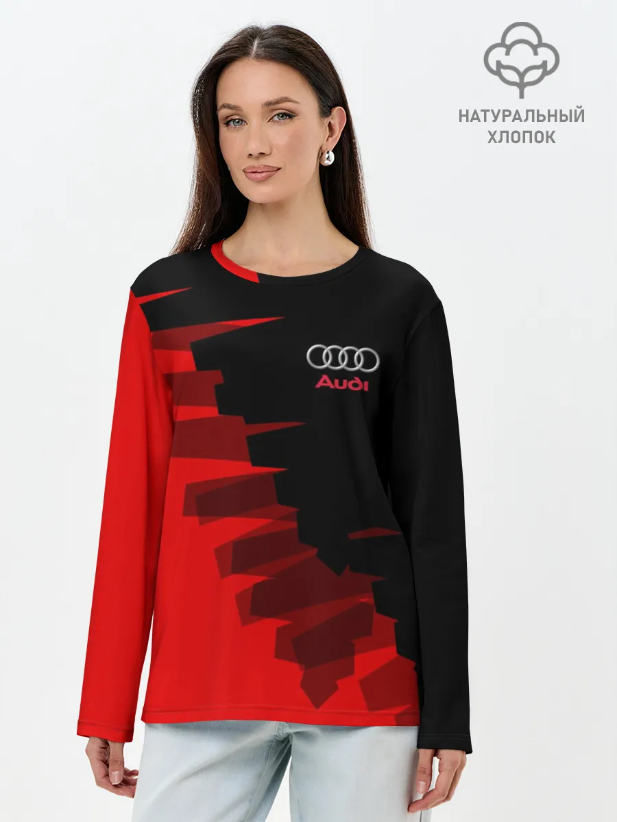 Лонгслив женский. Хлопок / AUDI SPORT