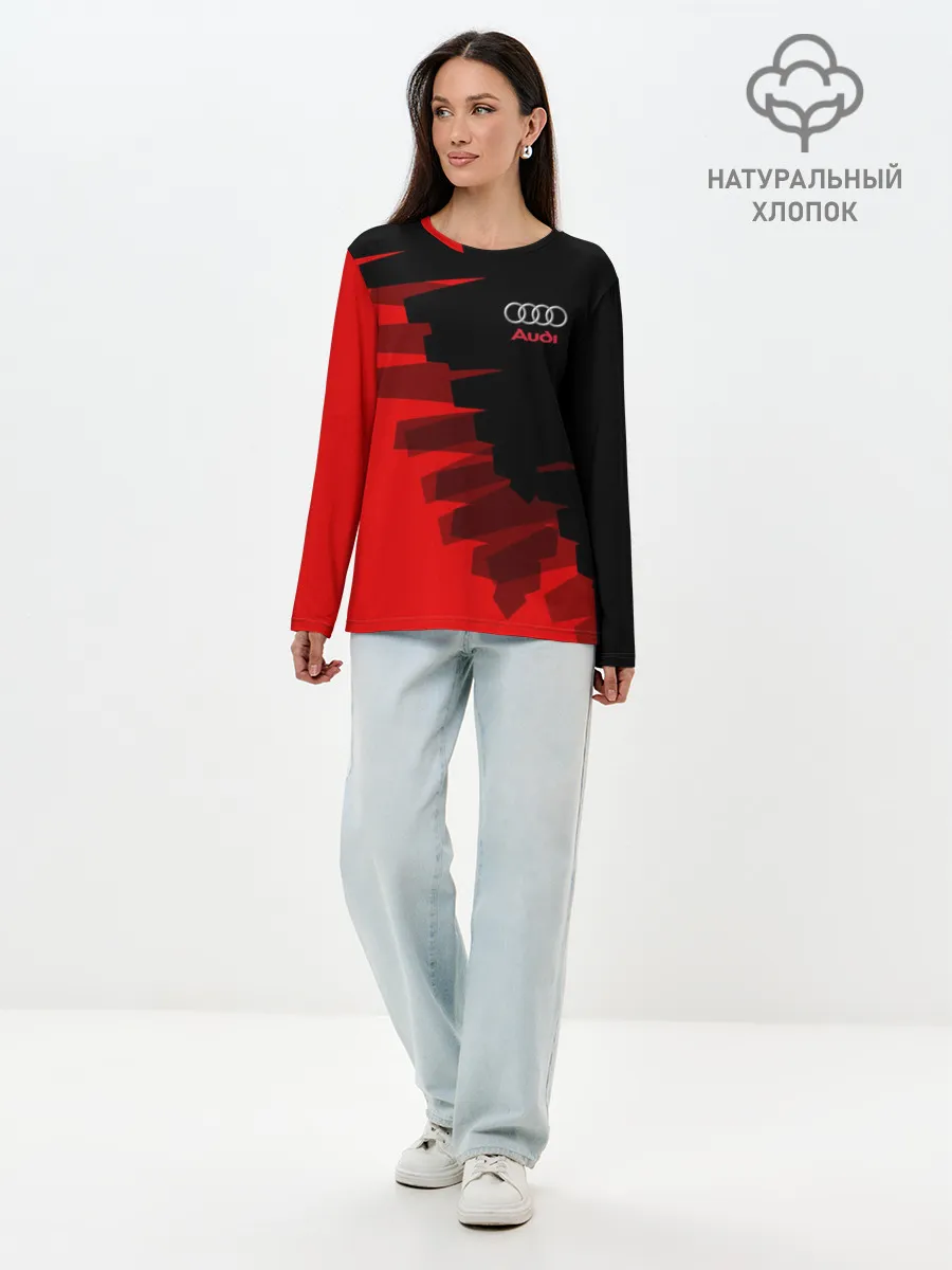 Лонгслив женский. Хлопок / AUDI SPORT