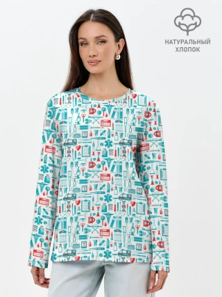 Лонгслив женский. Хлопок / 36,6