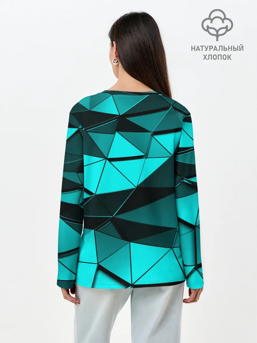 Лонгслив женский. Хлопок / Metalic collection