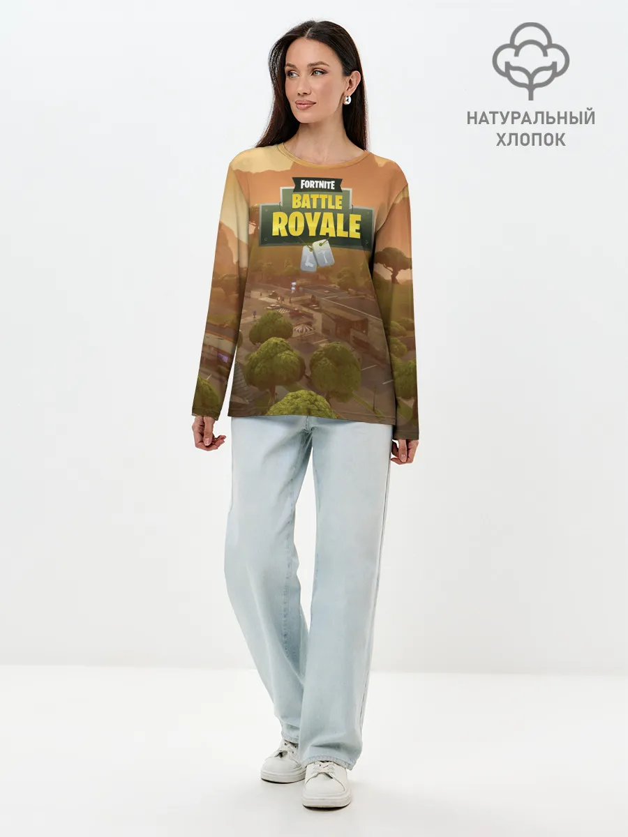 Лонгслив женский. Хлопок / Fortnite Battle Royale