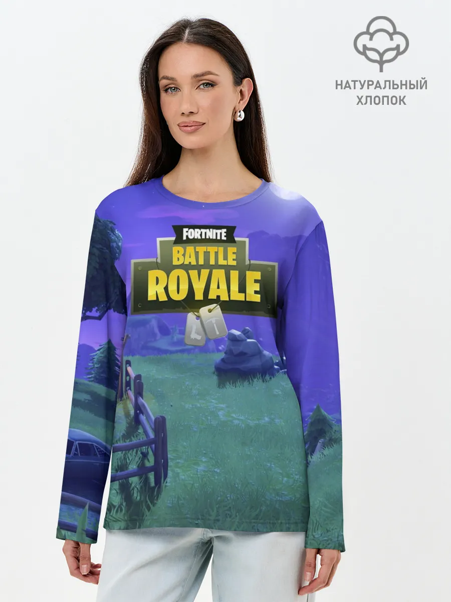 Лонгслив женский. Хлопок / Fortnite Night