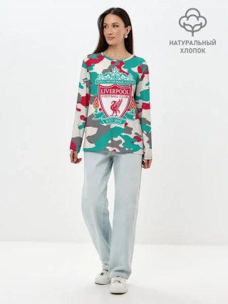 Лонгслив женский. Хлопок / FC Liverpool
