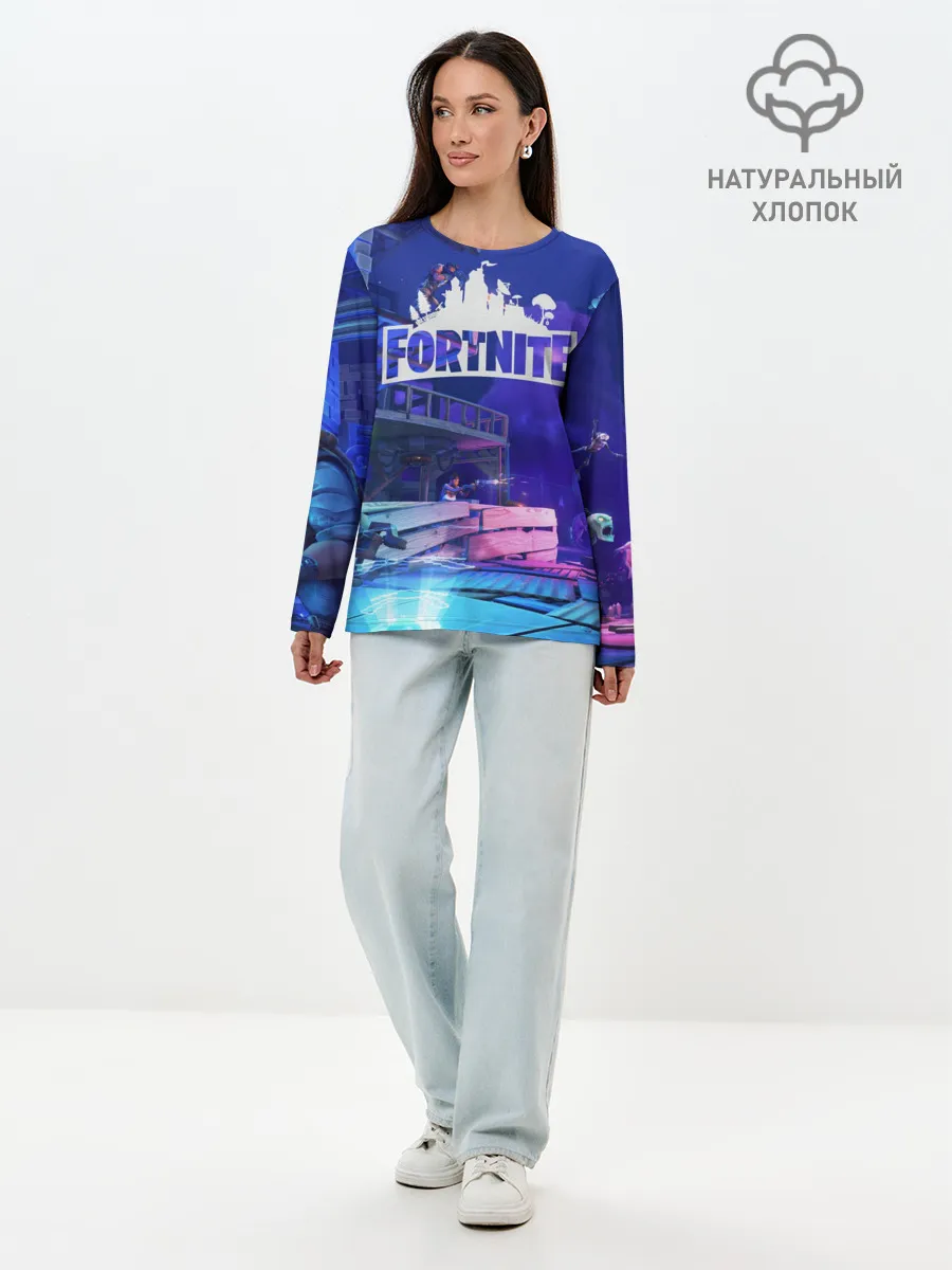 Лонгслив женский. Хлопок / Fortnite