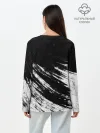Лонгслив женский. Хлопок / abstraction black&white