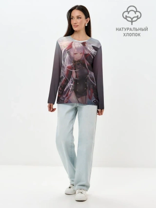 Лонгслив женский. Хлопок / Dark