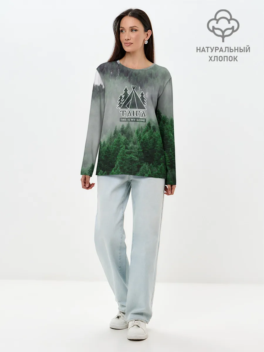 Лонгслив женский. Хлопок / Сибирь