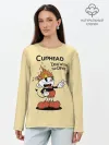 Лонгслив женский. Хлопок / Cuphead