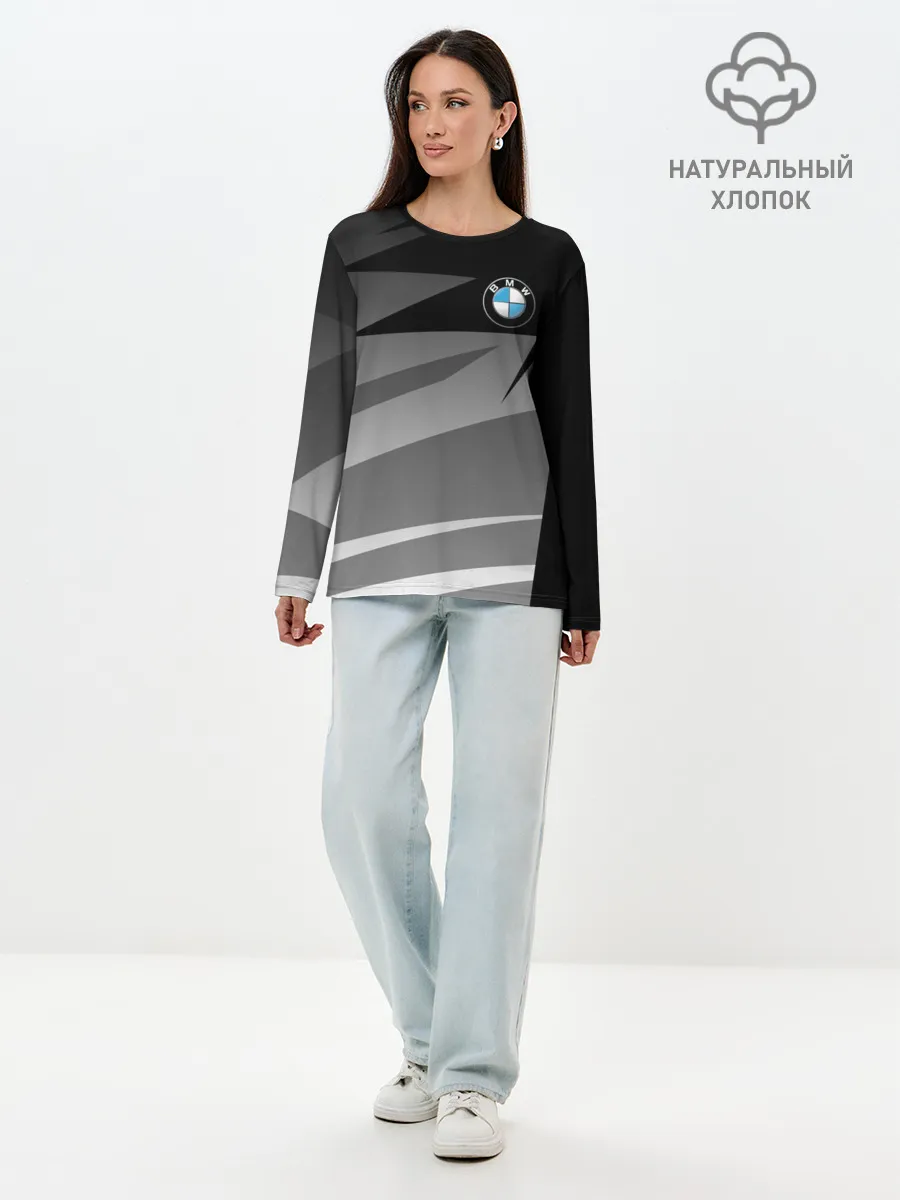 Лонгслив женский. Хлопок / BMW GEOMETRY SPORT