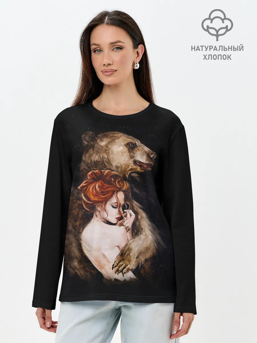 Лонгслив женский. Хлопок / Defender