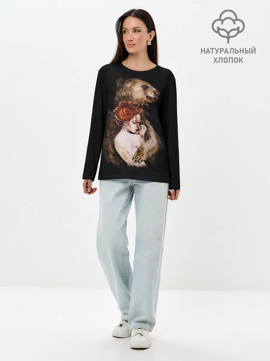 Лонгслив женский. Хлопок / Defender