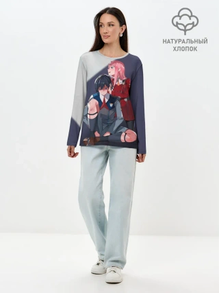 Лонгслив женский. Хлопок / Милый во Франкcе