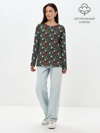 Лонгслив женский. Хлопок / Unicorns