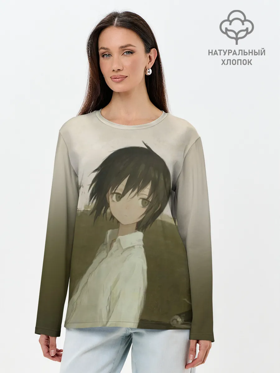 Лонгслив женский. Хлопок / Масло