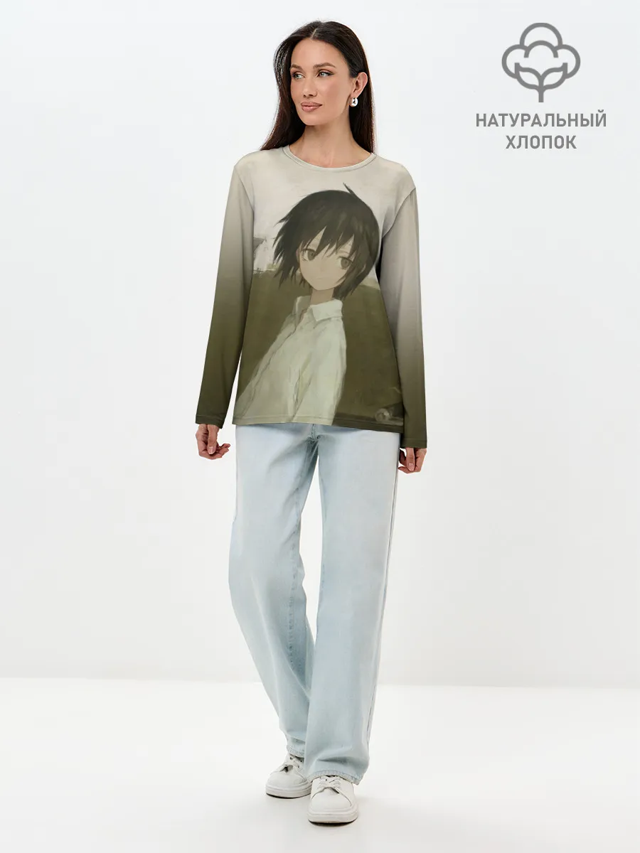 Лонгслив женский. Хлопок / Масло