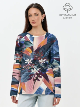 Лонгслив женский. Хлопок / Flower collection