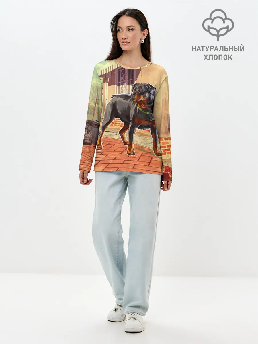 Лонгслив женский. Хлопок / GTA V - Чоп