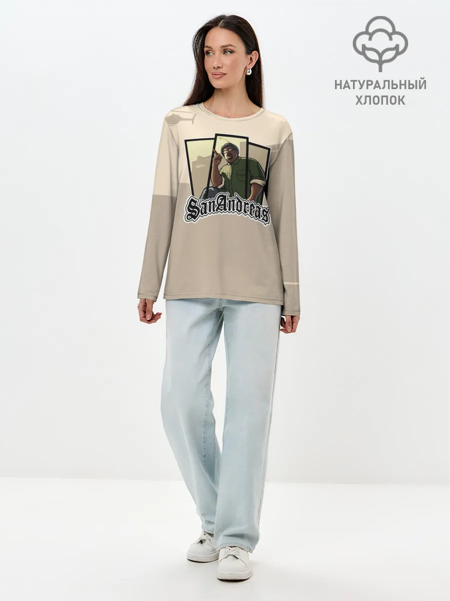 Лонгслив женский. Хлопок / GTA SA - Big Smoke
