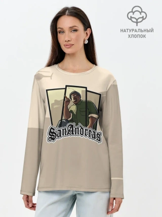 Лонгслив женский. Хлопок / GTA SA - Big Smoke