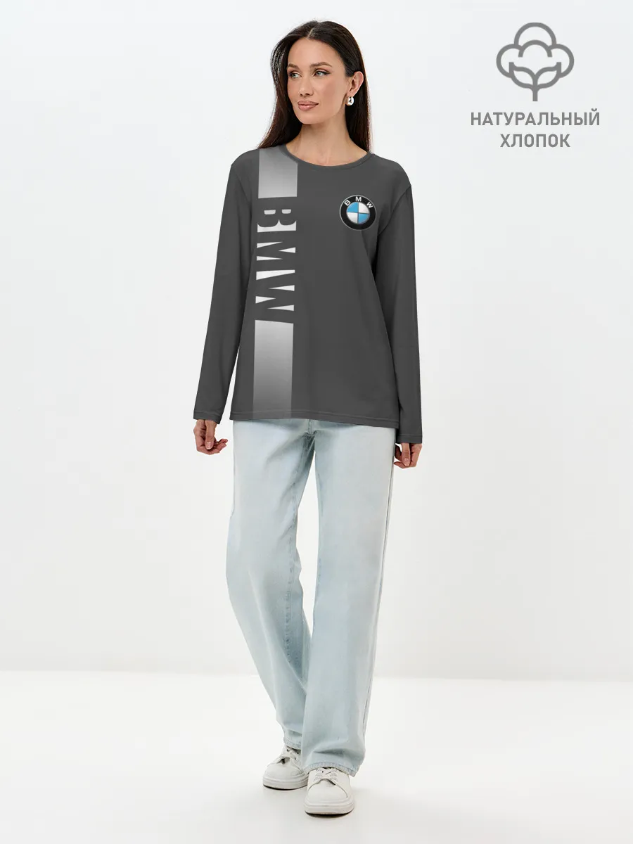 Лонгслив женский. Хлопок / BMW SPORT
