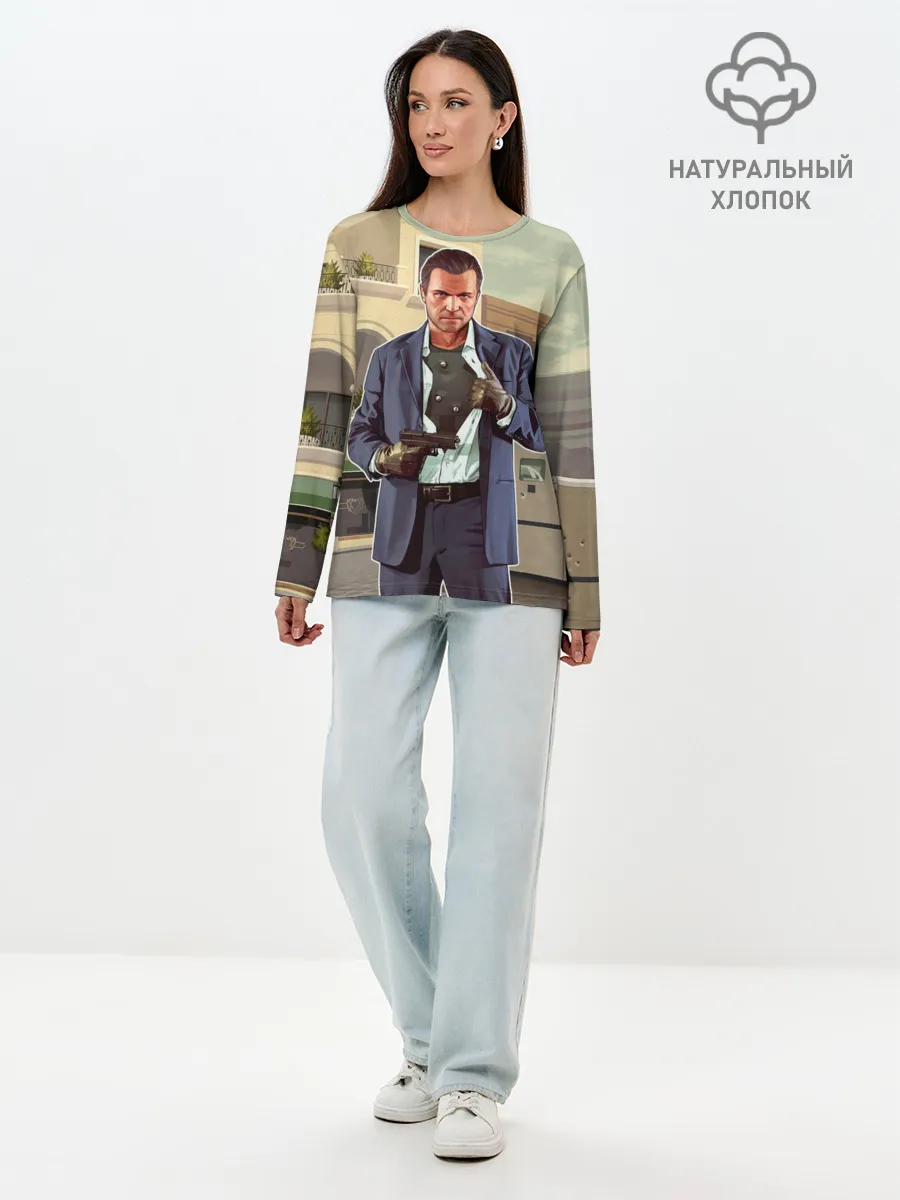 Лонгслив женский. Хлопок / GTA V - Майкл