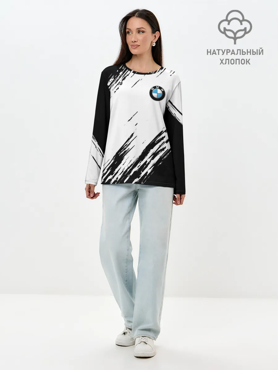 Лонгслив женский. Хлопок / BMW | БМВ